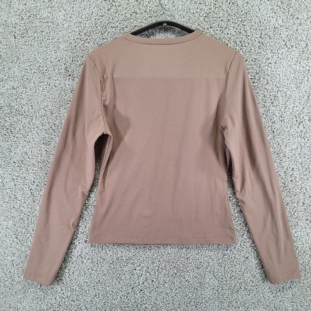 Trendy Queen Long Sleeve Shirt‎ Womens Large Crew Neck Causal Stretch Lot of 2